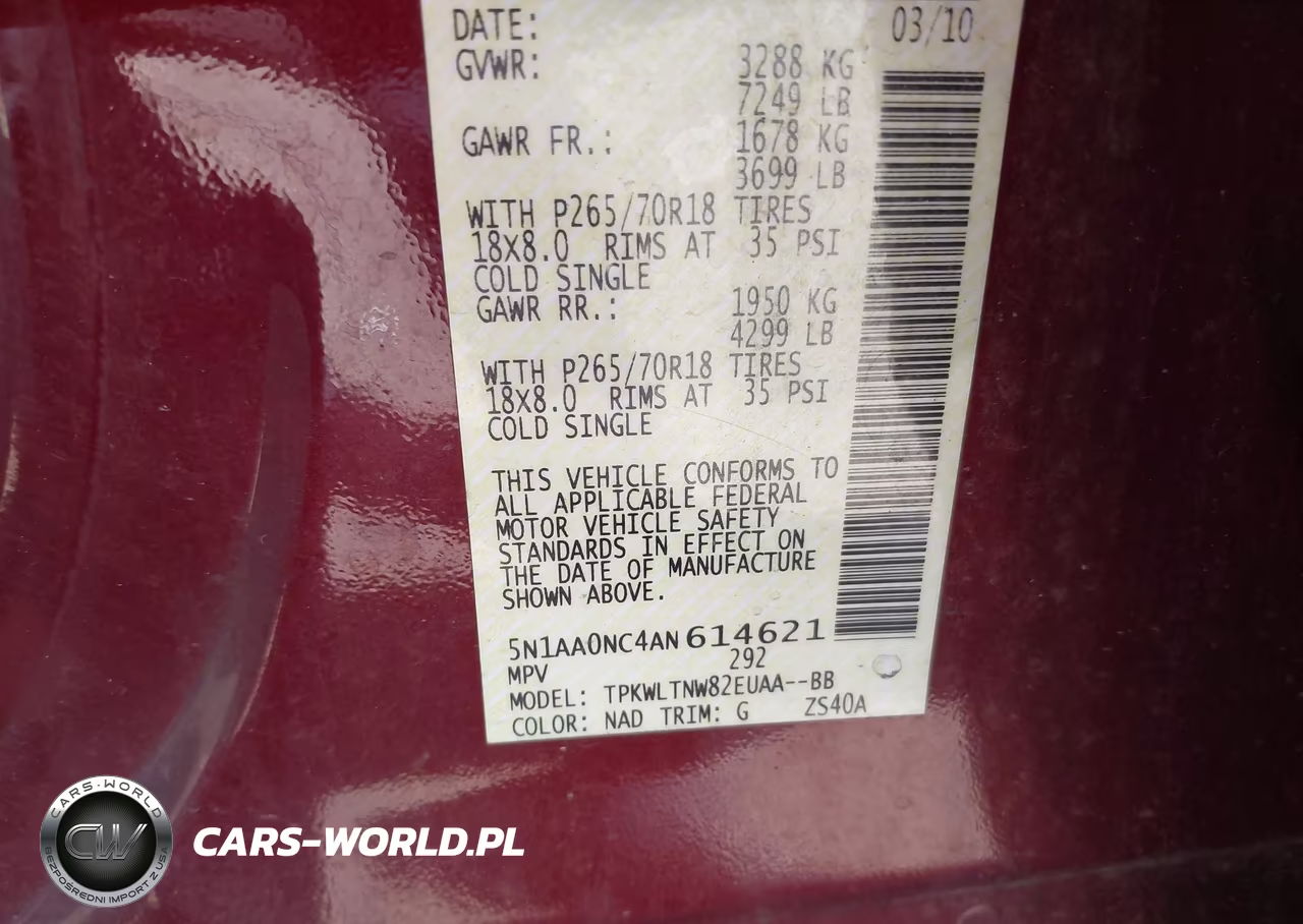 2010 Nissan Armada Se VIN:5N1AA0NC4AN614621 - 9