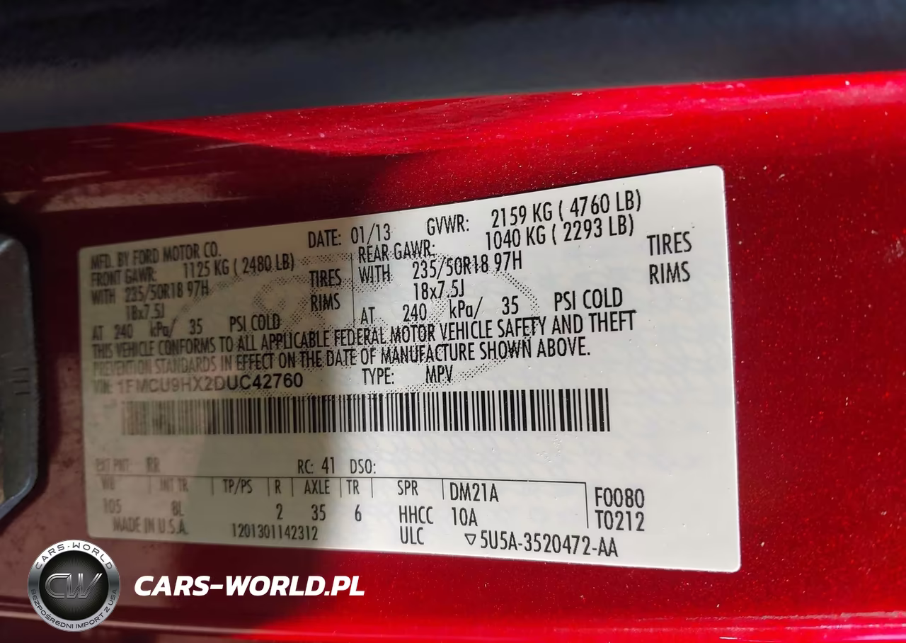 2013 Ford Escape Sel VIN:1FMCU9HX2DUC42760 - 9