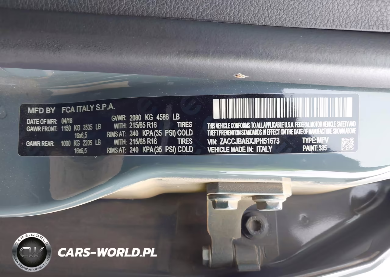 2018 Jeep Renegade Sport 4X4 VIN:ZACCJBABXJPH51673 - 9