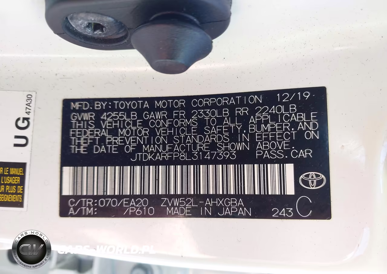 2020 Toyota Prius Prime Xle VIN:JTDKARFP8L3147393 - 9