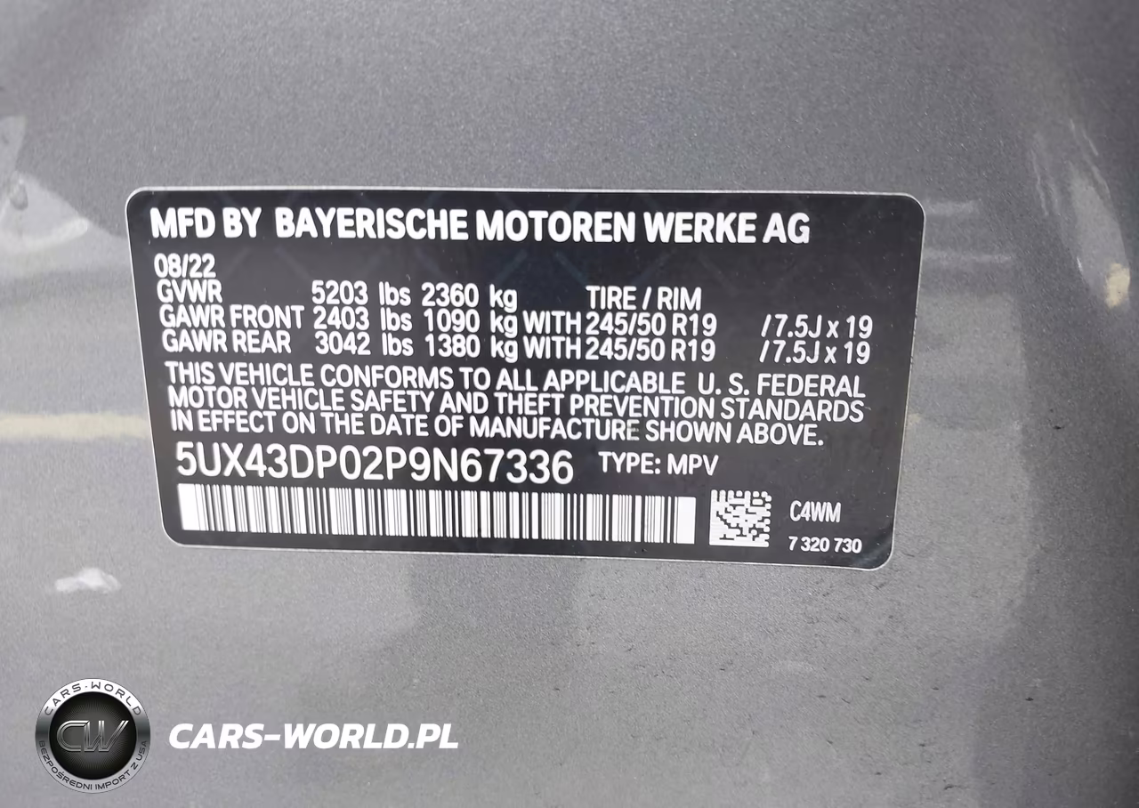 2023 BMW X3 Sdrive30I VIN:5UX43DP02P9N67336 - 9