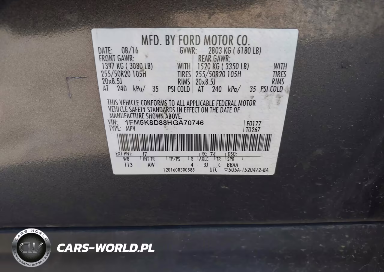 2017 Ford Explorer Xlt VIN:1FM5K8D88HGA70746 - 9