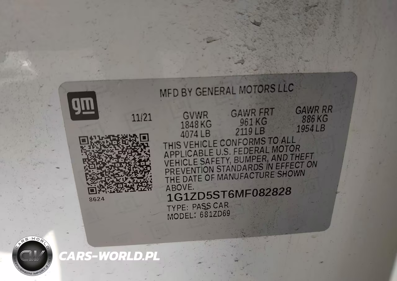 2021 Chevrolet Malibu Fwd Lt VIN:1G1ZD5ST6MF082828 - 9