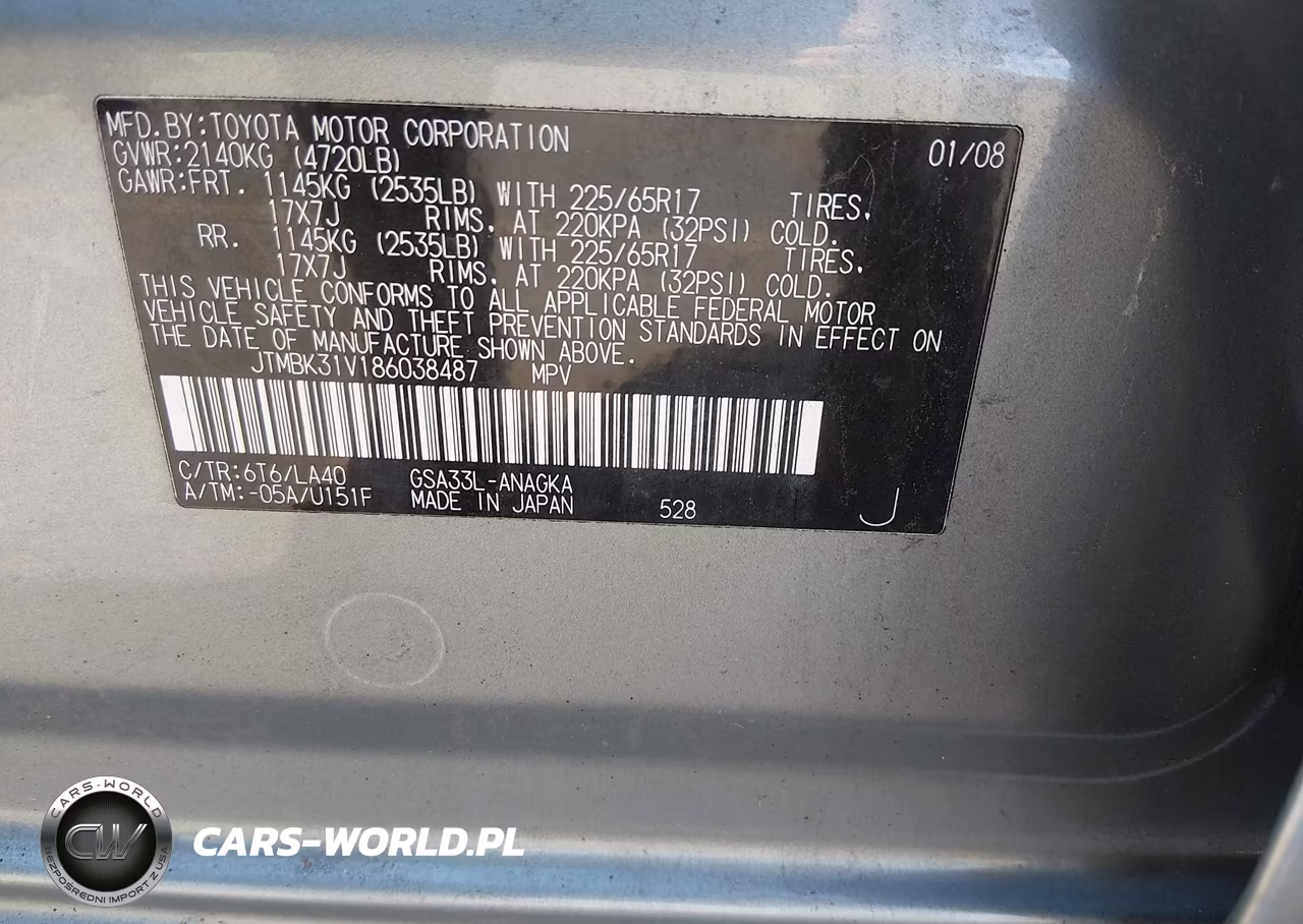 2008 Toyota Rav4 Limited V6 VIN:JTMBK31V186038487 - 9