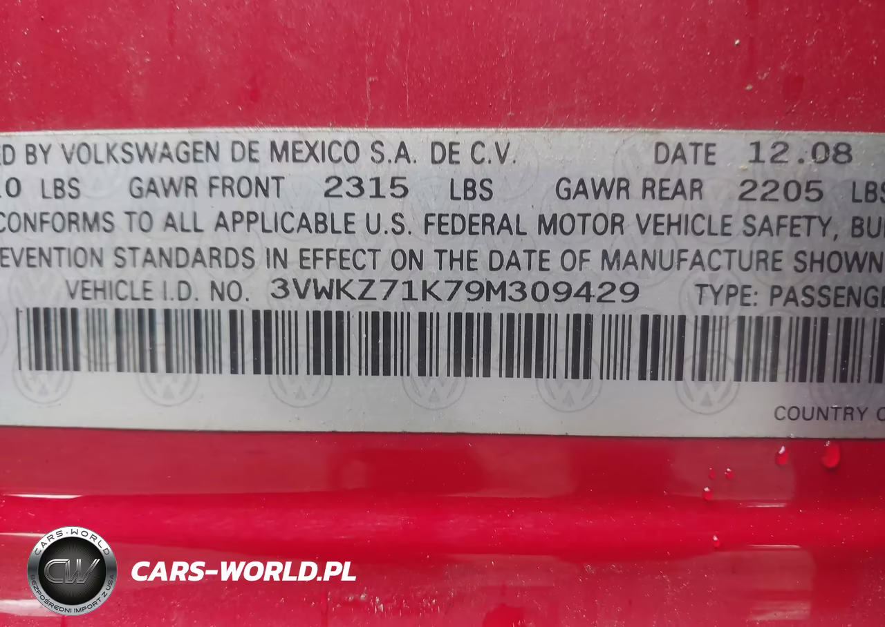 2009 Volkswagen Jetta 2.5L S VIN:3VWKZ71K79M309429 - 9