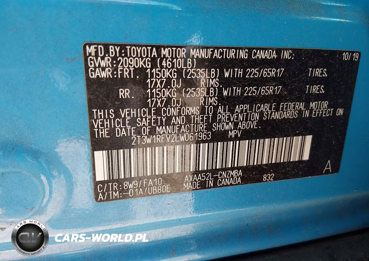 2020 Toyota Rav4 Xle VIN:2T3W1RFV2LW061963 - 9