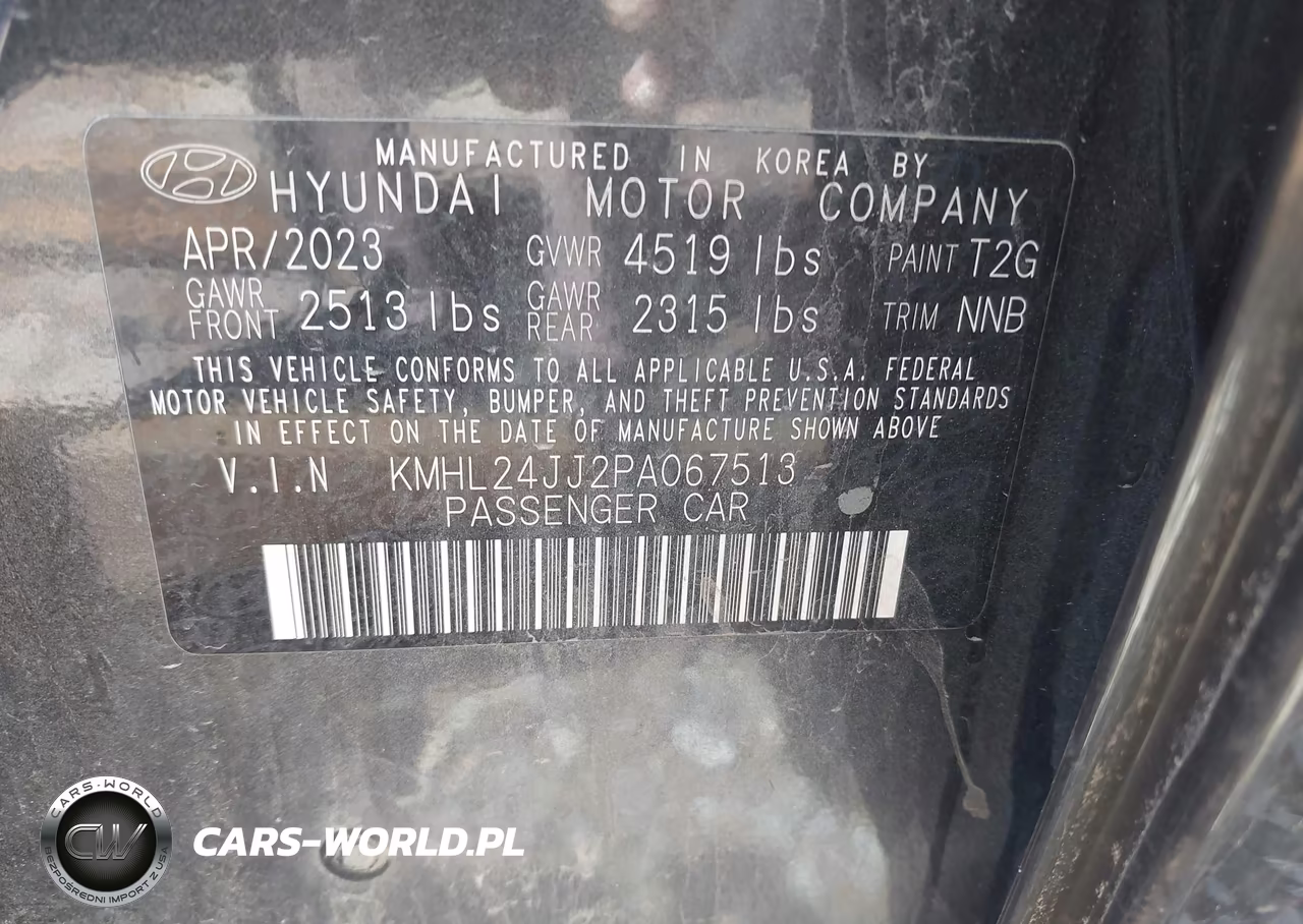2023 Hyundai Sonata Hybrid Blue VIN:KMHL24JJ2PA067513 - 9