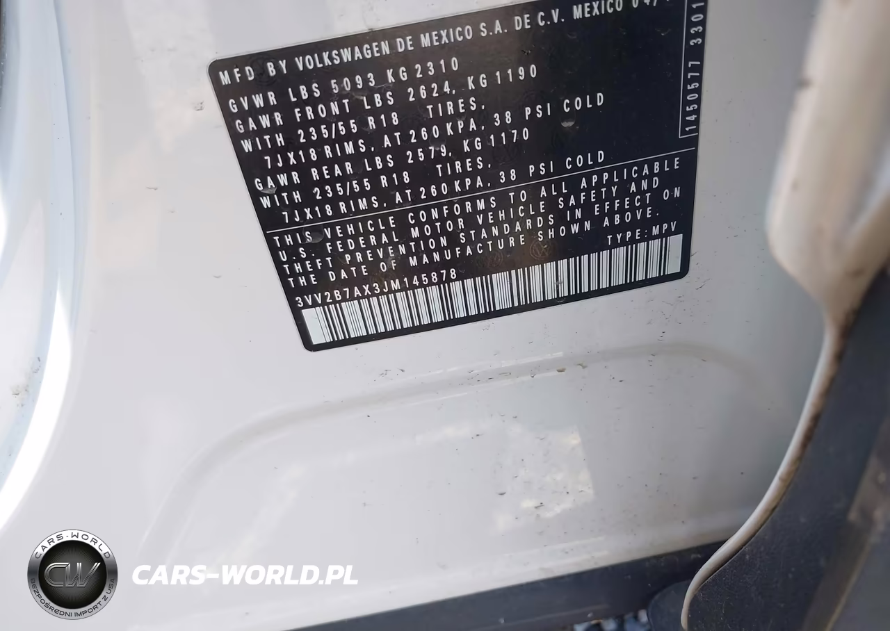 2018 Volkswagen Tiguan 2.0T Se-2.0T Sel VIN:3VV2B7AX3JM145878 - 9
