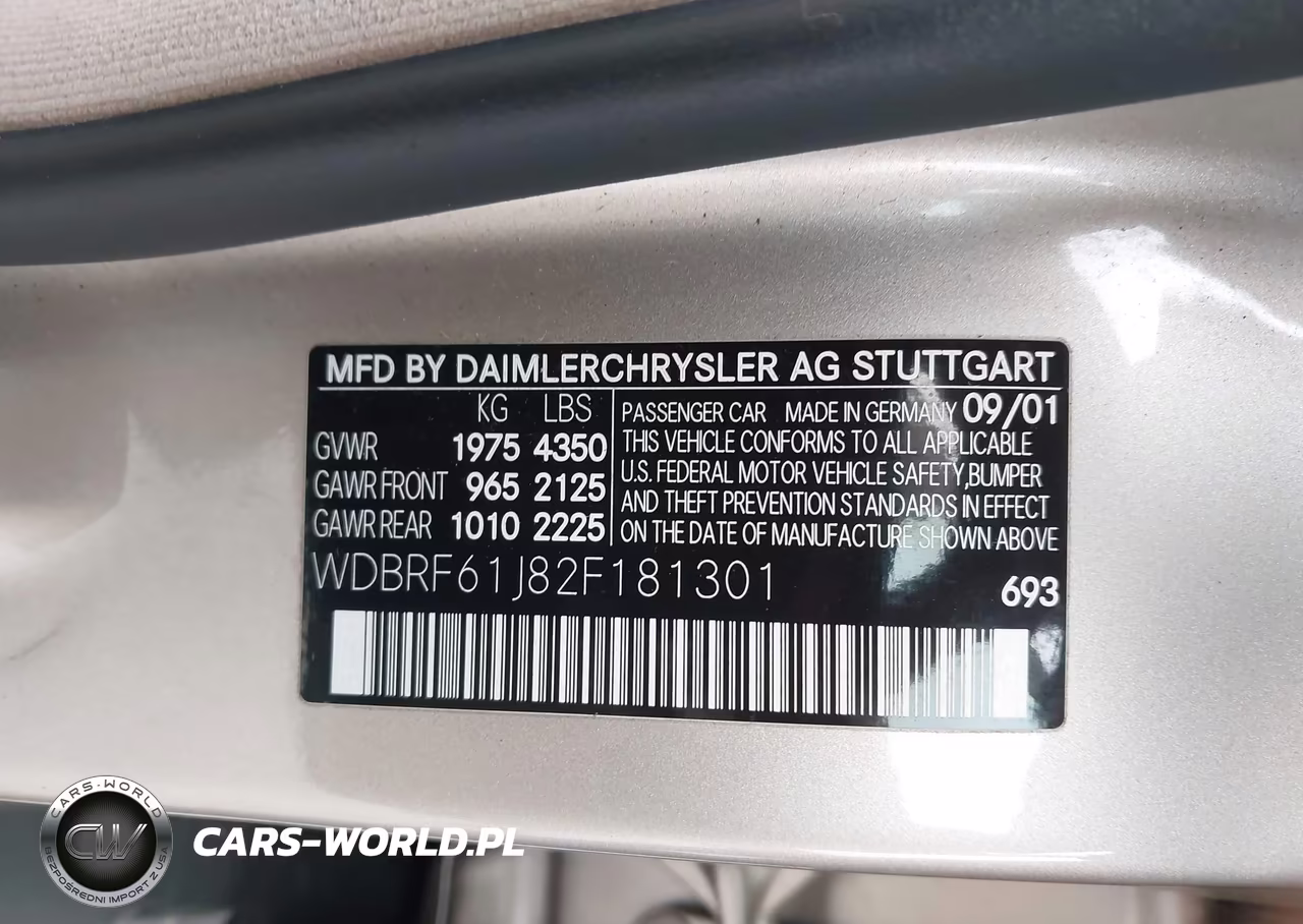 2002 Mercedes-Benz C 240 VIN:WDBRF61J82F181301 - 9