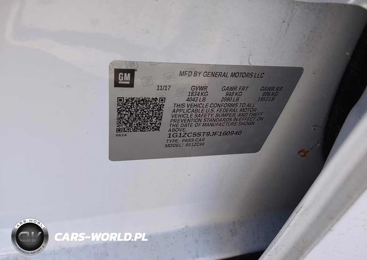 2018 Chevrolet Malibu 1Fl VIN:1G1ZC5ST9JF160940 - 9