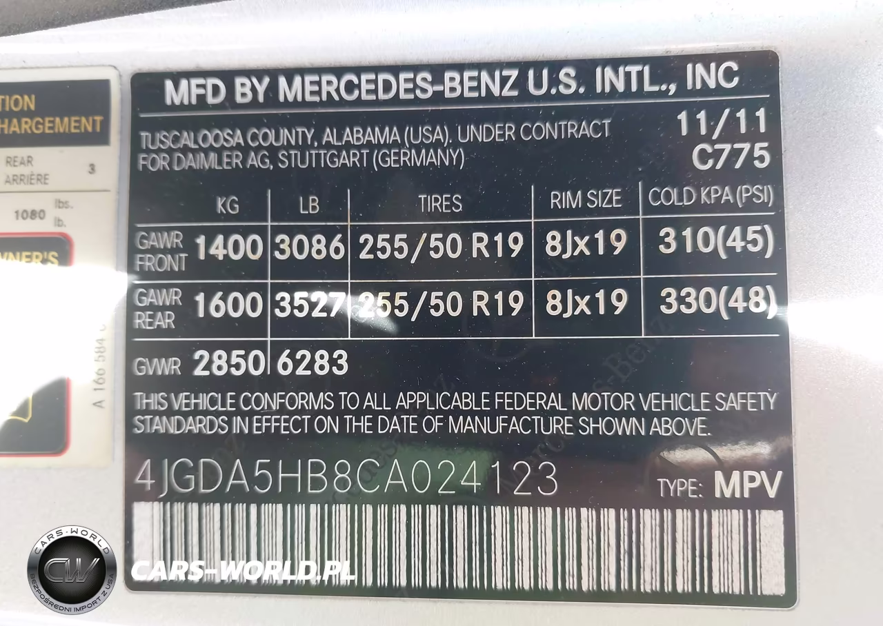 2012 Mercedes-Benz Ml 350 4Matic VIN:4JGDA5HB8CA024123 - 9
