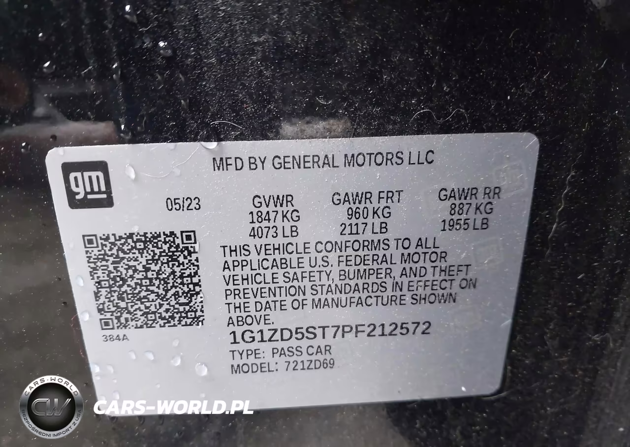 2023 Chevrolet Malibu Fwd 1Lt VIN:1G1ZD5ST7PF212572 - 9