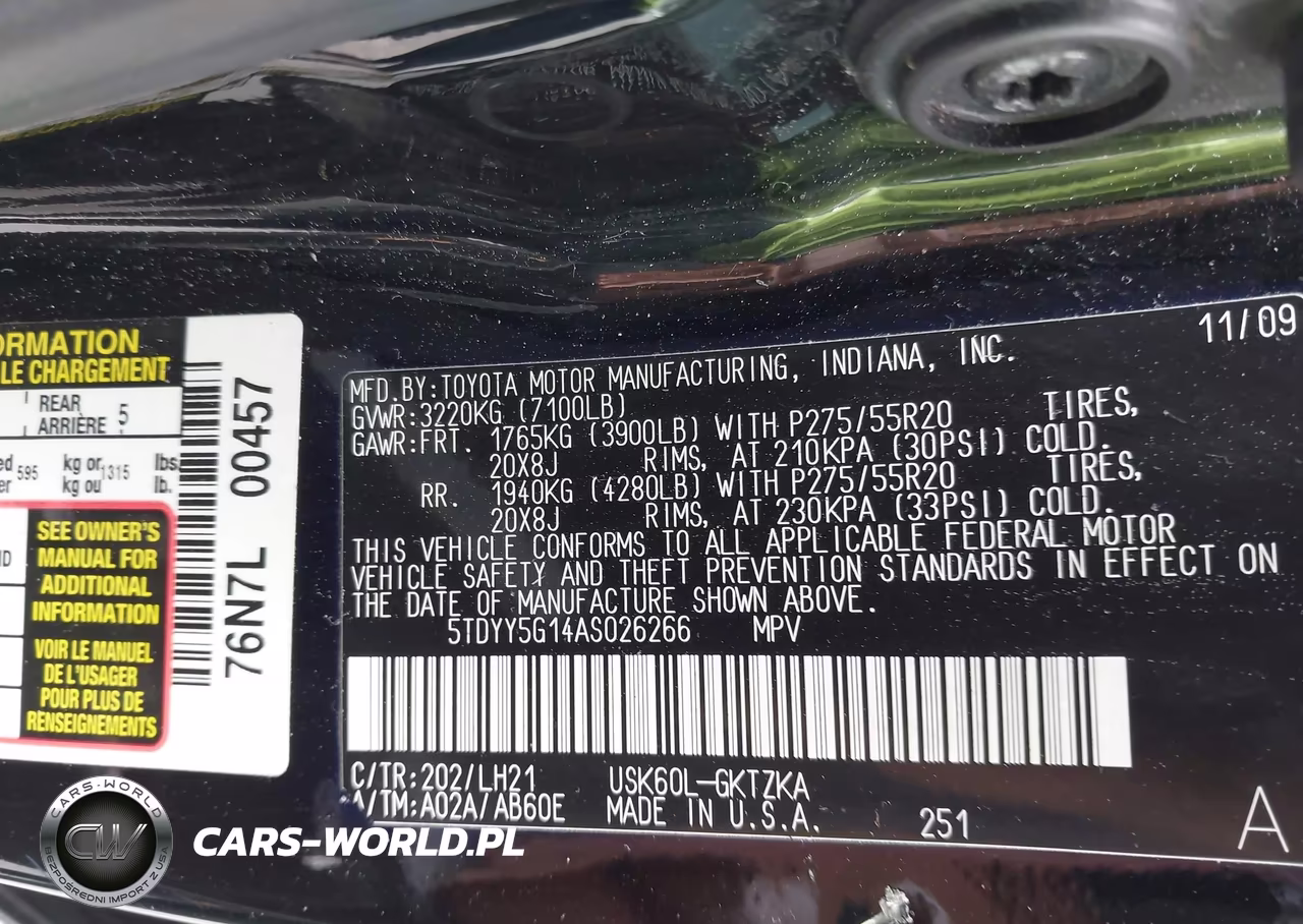 2010 Toyota Sequoia Platinum 5.7L V8 VIN:5TDYY5G14AS026266 - 9