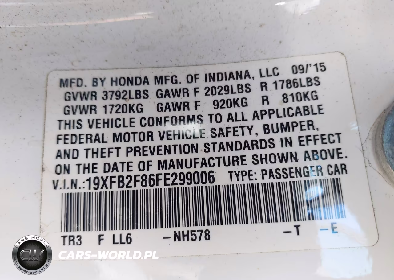 2015 Honda Civic Ex VIN:19XFB2F86FE299006 - 9