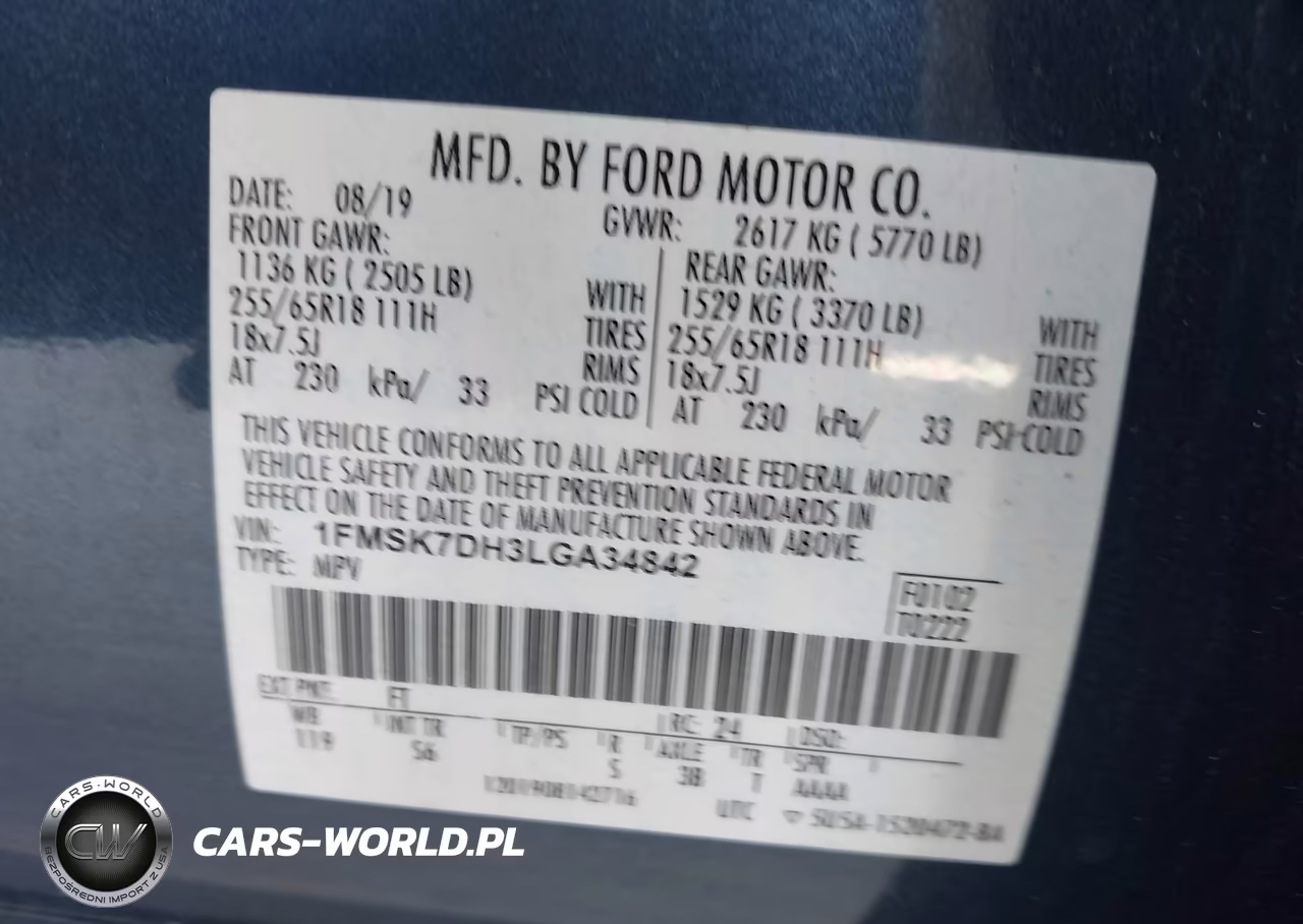 2020 Ford Explorer Xlt VIN:1FMSK7DH3LGA34842 - 9