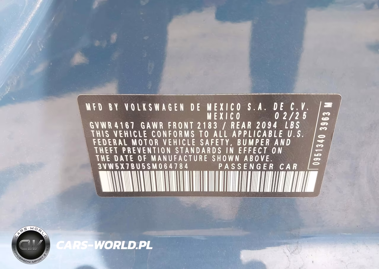 2025 Volkswagen Jetta 1.5T S VIN:3VW5X7BU5SM064784 - 9