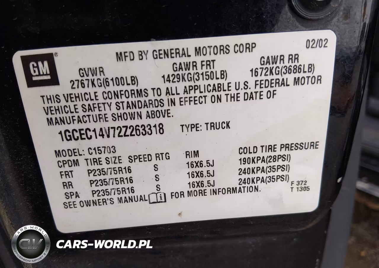 2002 Chevrolet Silverado 1500 VIN:1GCEC14V72Z263318 - 9