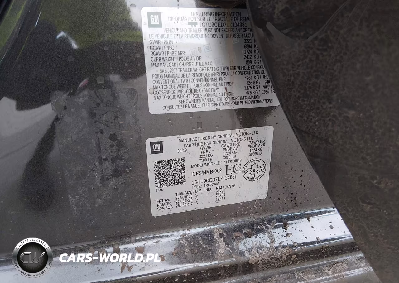 2020 GMC Sierra 1500 Elevation VIN:1GTU9CED7LZ134881 - 9