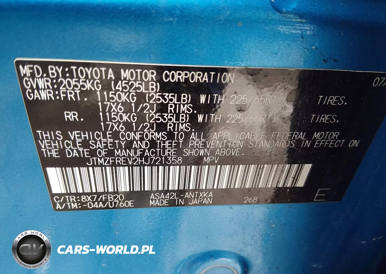 2017 Toyota Rav4 Le VIN:JTMZFREV2HJ721358 - 9