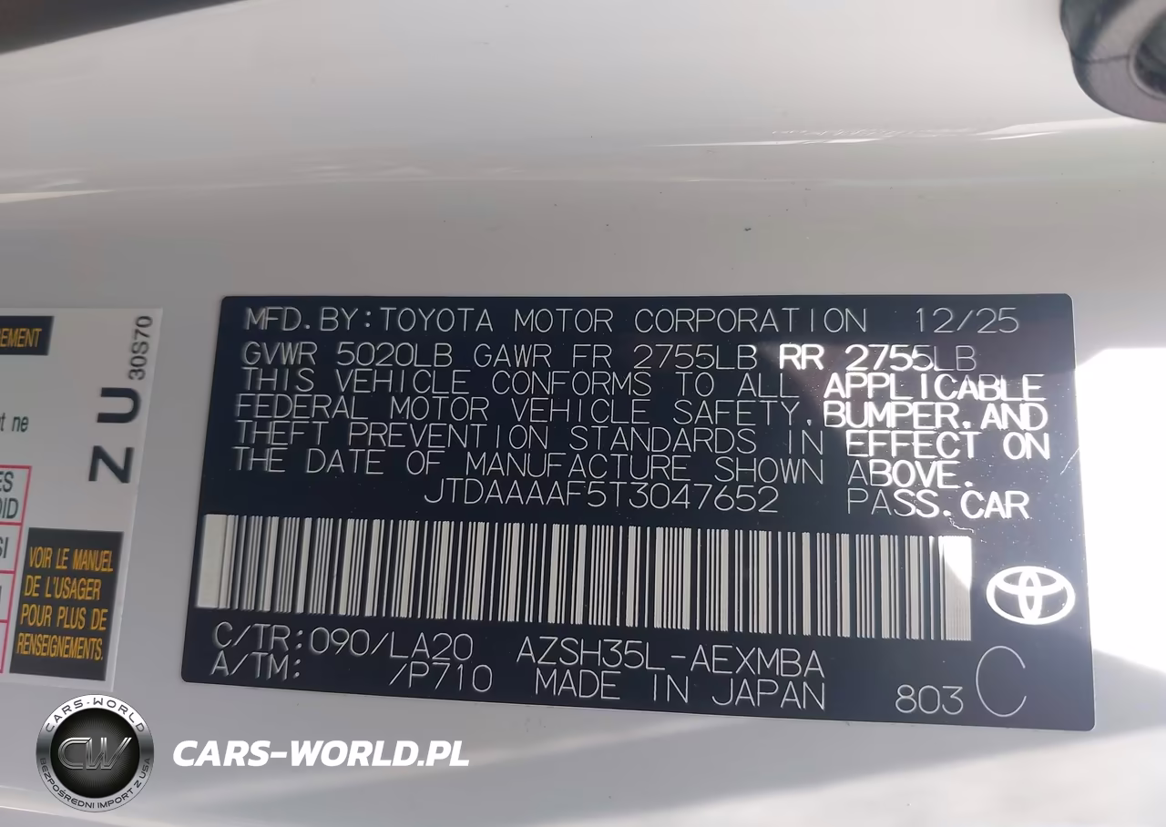 2026 Toyota Crown Xle VIN:JTDAAAAF5T3047652 - 9