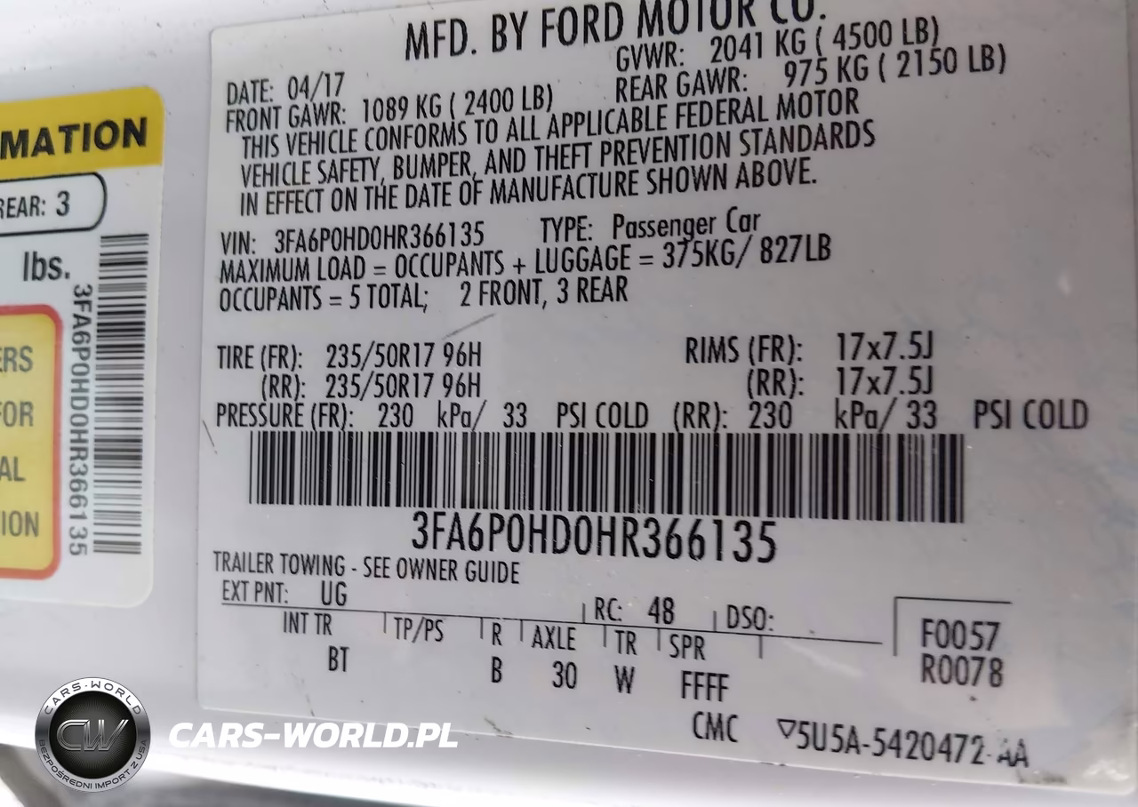 2017 Ford Fusion Se VIN:3FA6P0HD0HR366135 - 9