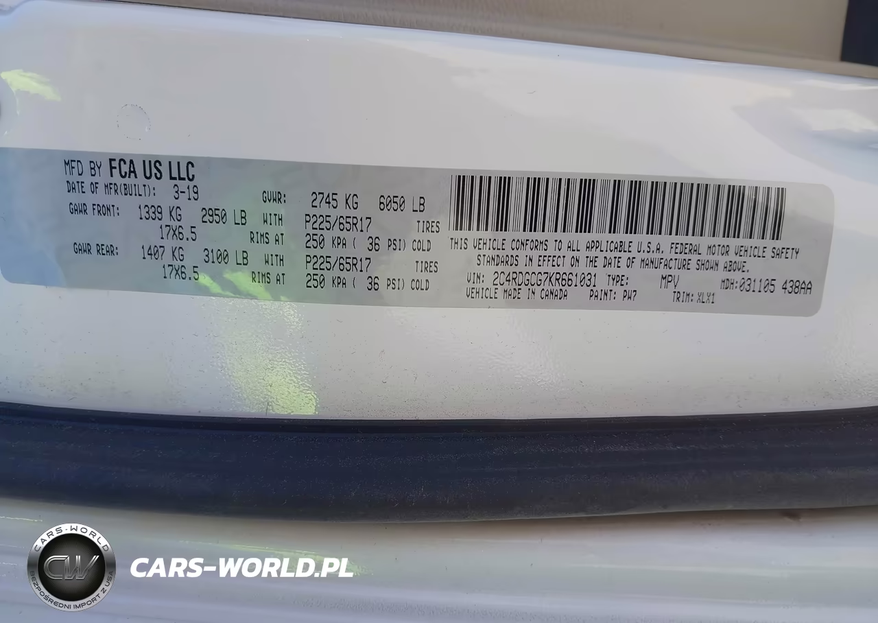 2019 Dodge Grand Caravan Sxt VIN:2C4RDGCG7KR661031 - 9