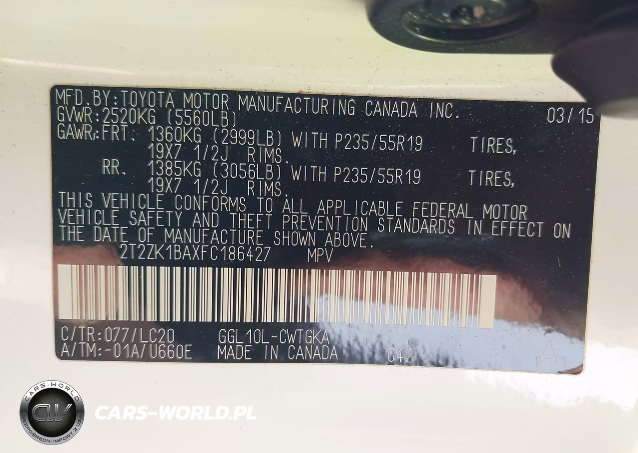 2015 Lexus Rx 350 VIN:2T2ZK1BAXFC186427 - 9