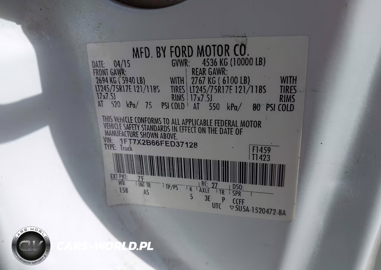 2015 Ford F-250 Xl VIN:1FT7X2B66FED37128 - 9