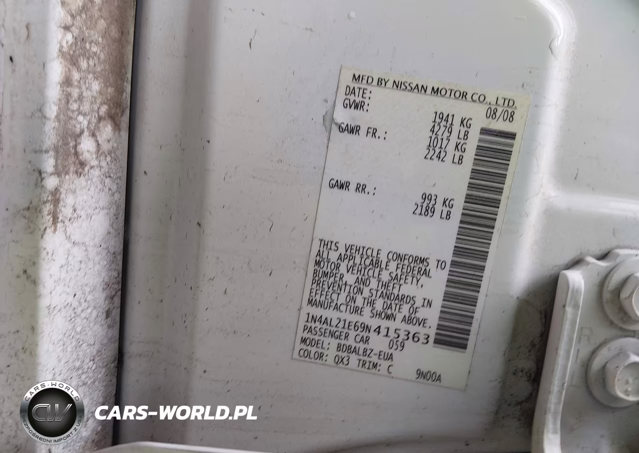 2009 Nissan Altima 2.5 S VIN:1N4AL21E69N415363 - 9