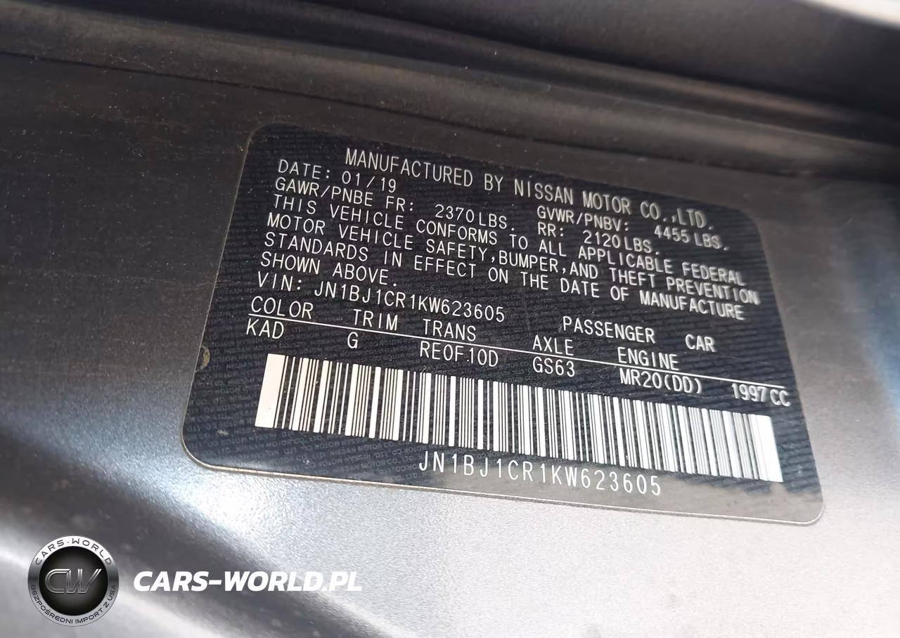 2019 Nissan Rogue Sport S VIN:JN1BJ1CR1KW623605 - 9