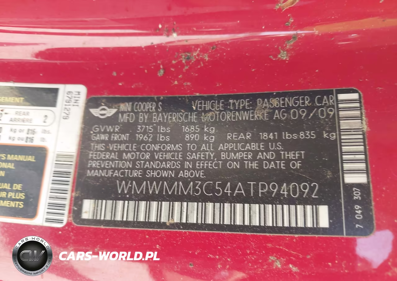 2010 Mini Cooper S Clubman VIN:WMWMM3C54ATP94092 - 9