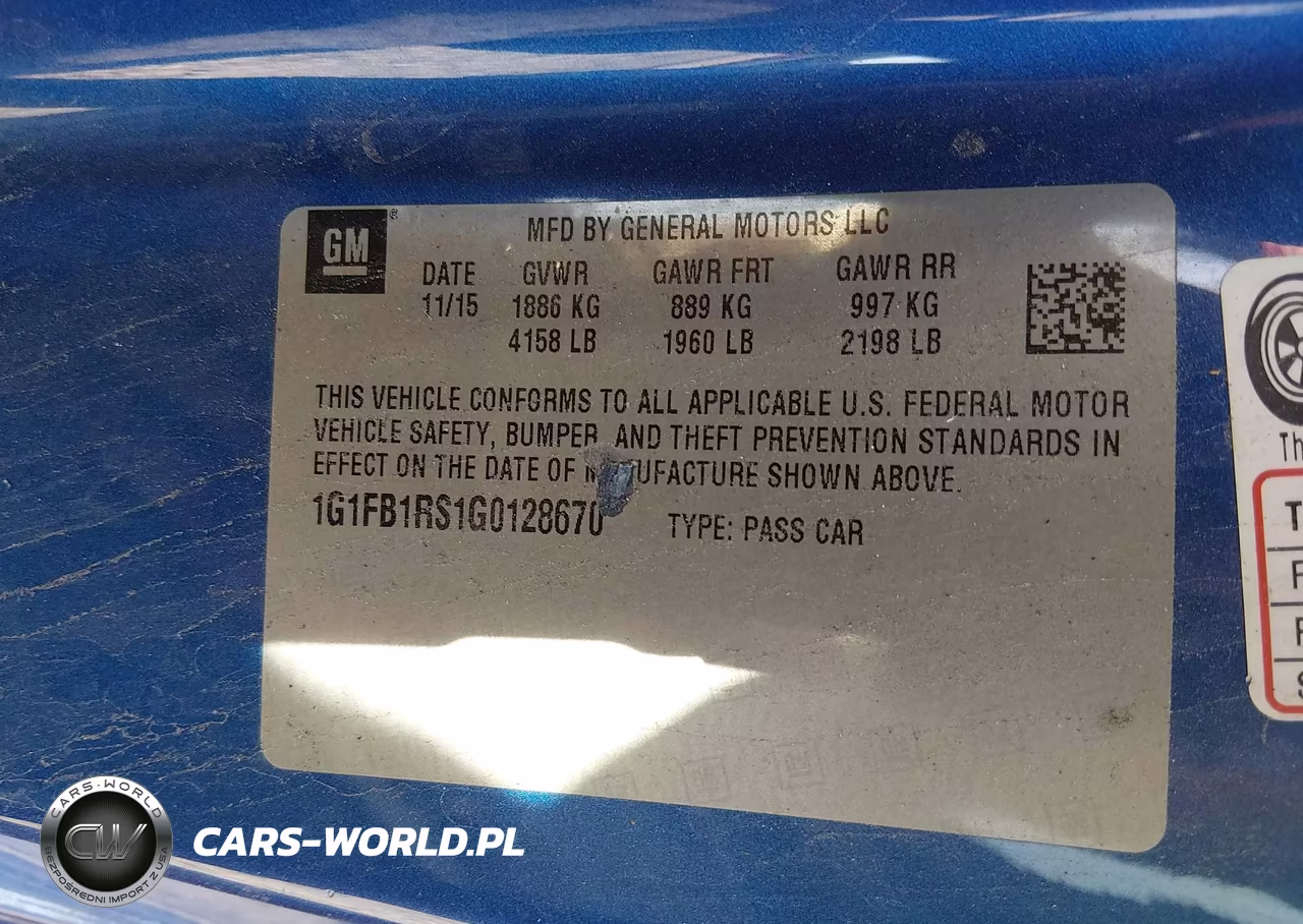 2016 Chevrolet Camaro 1Lt VIN:1G1FB1RS1G0128670 - 9