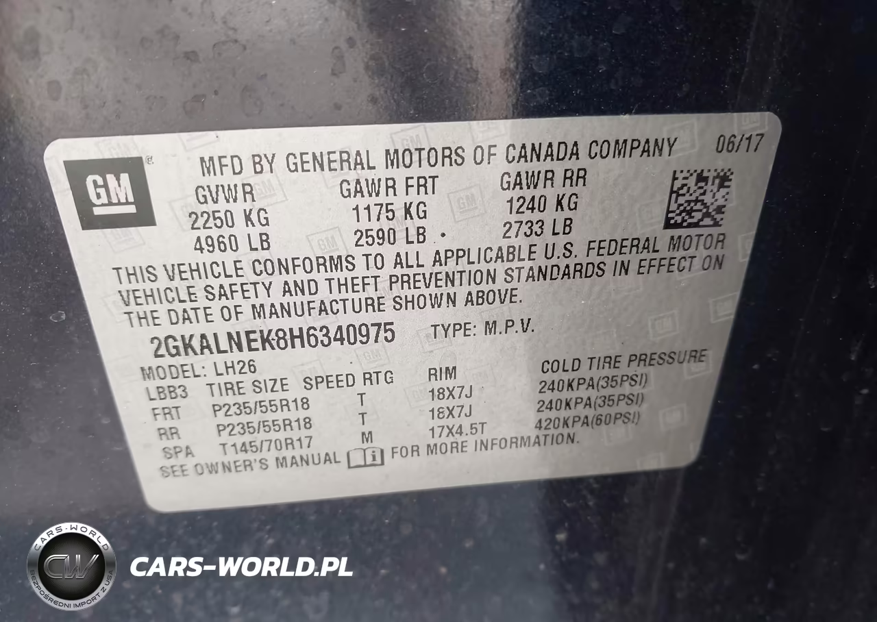 2017 GMC Terrain Sle-2 VIN:2GKALNEK8H6340975 - 9