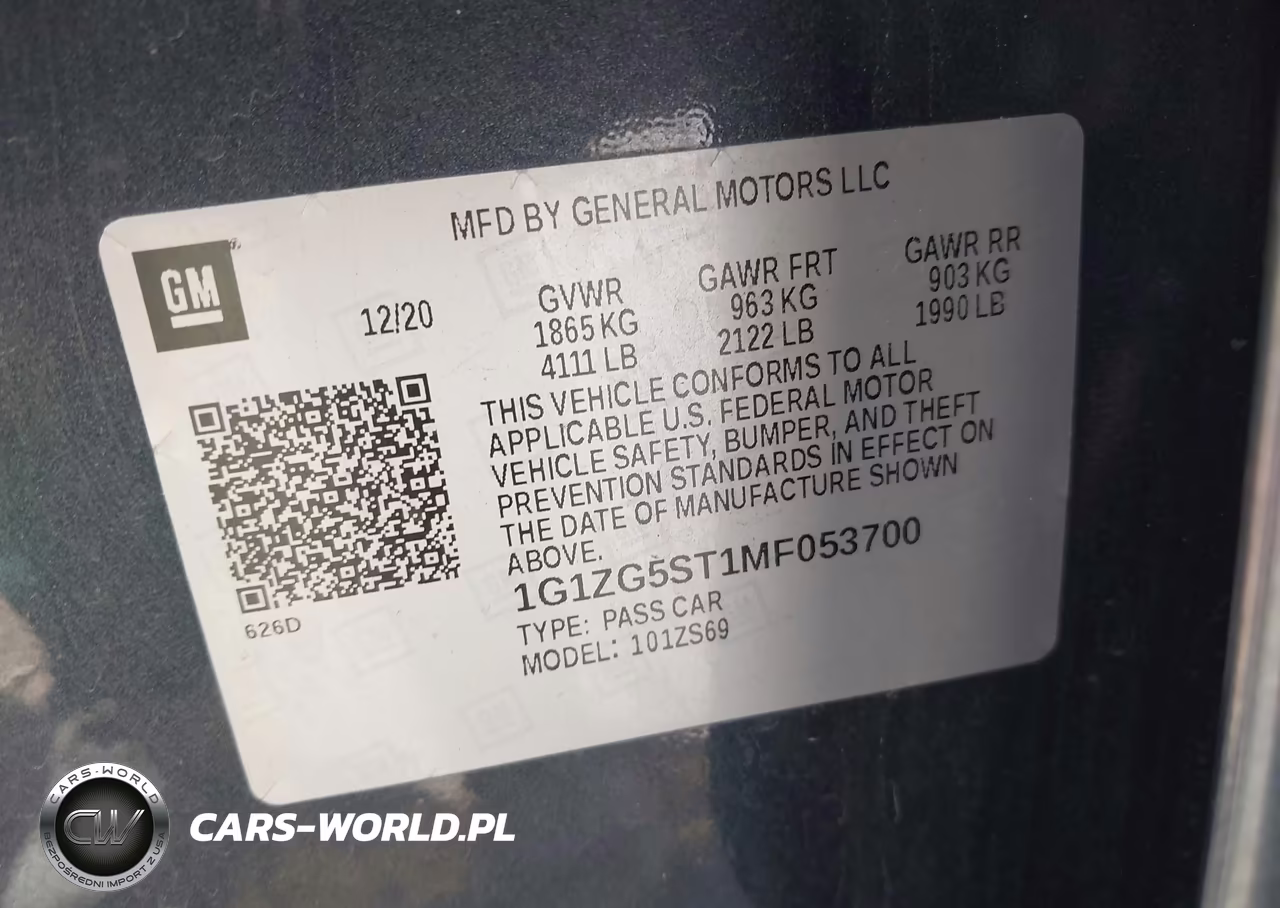 2021 Chevrolet Malibu Fwd Rs VIN:1G1ZG5ST1MF053700 - 9