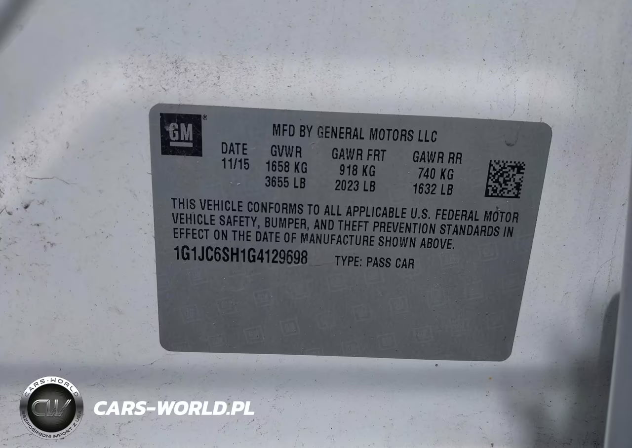 2016 Chevrolet Sonic Lt Auto VIN:1G1JC6SH1G4129698 - 9