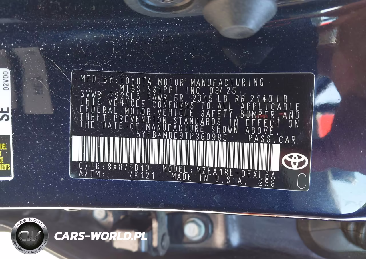 2026 Toyota Corolla Le VIN:5YFB4MDE9TP360985 - 9