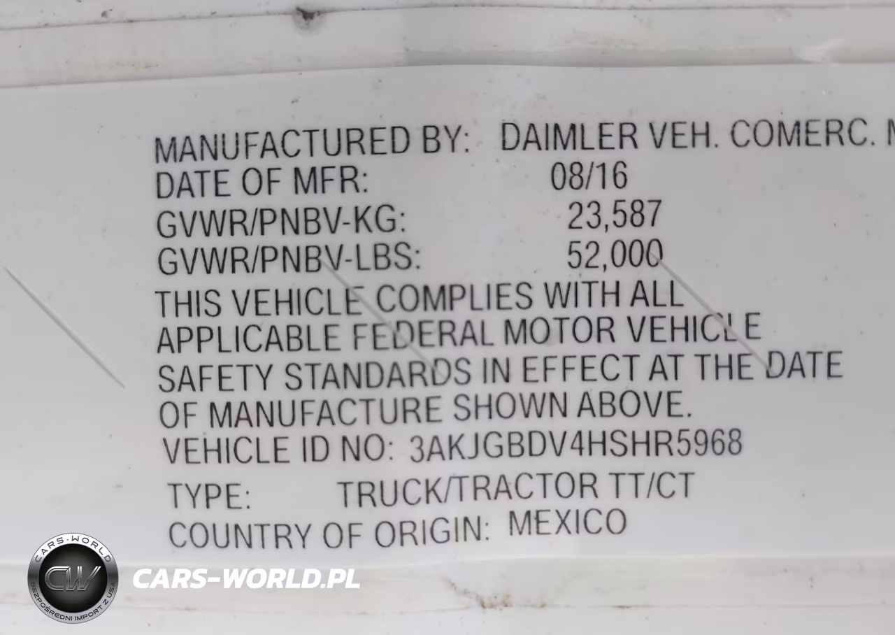 2017 Freightliner Cascadia 113 VIN:3AKJGBDV4HSHR5968 - 8