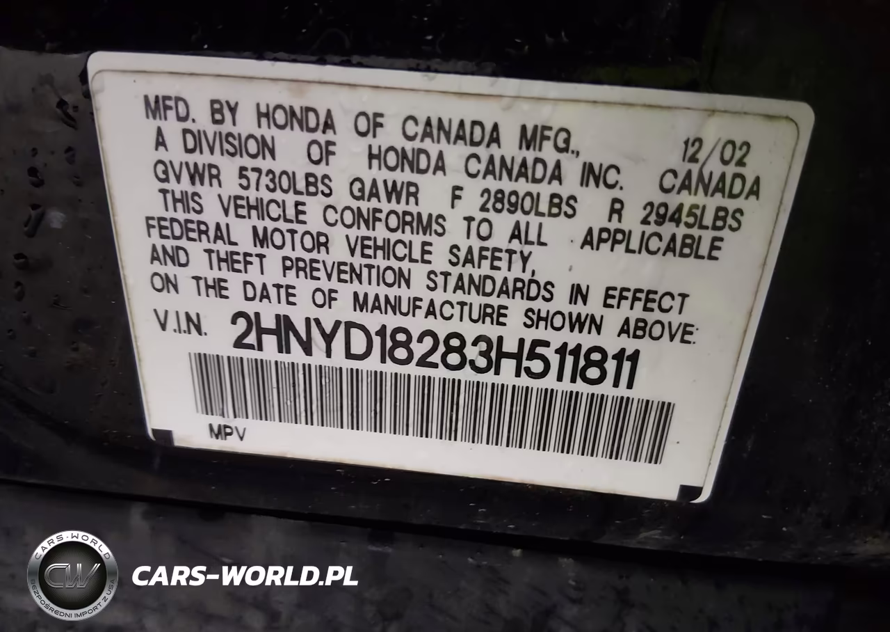 2003 Acura Mdx VIN:2HNYD18283H511811 - 9
