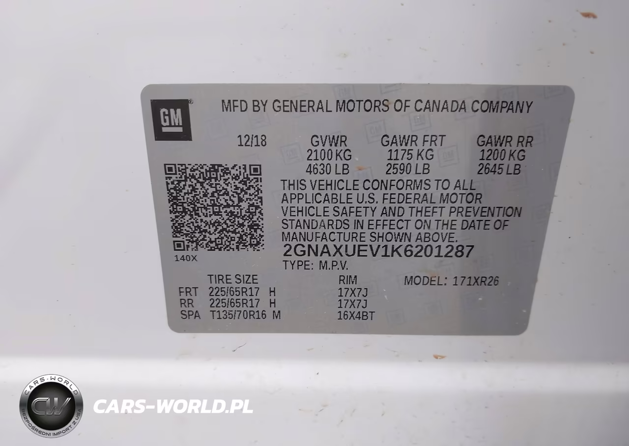 2019 Chevrolet Equinox Lt VIN:2GNAXUEV1K6201287 - 9