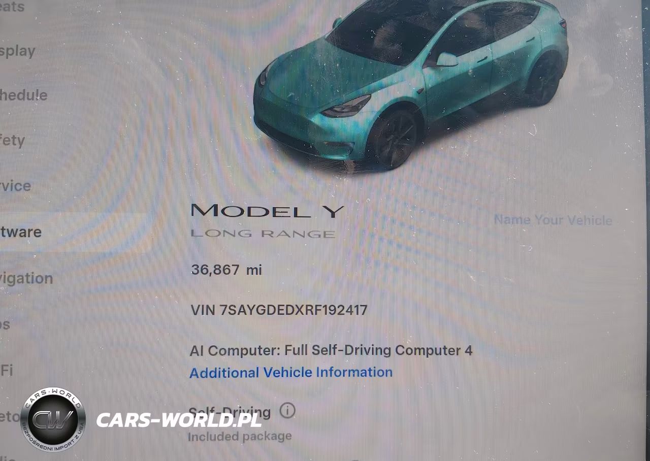 2024 Tesla Model Y Long Range Single Motor Rear-Wheel Drive-Rwd VIN:7SAYGDEDXRF192417 - 7