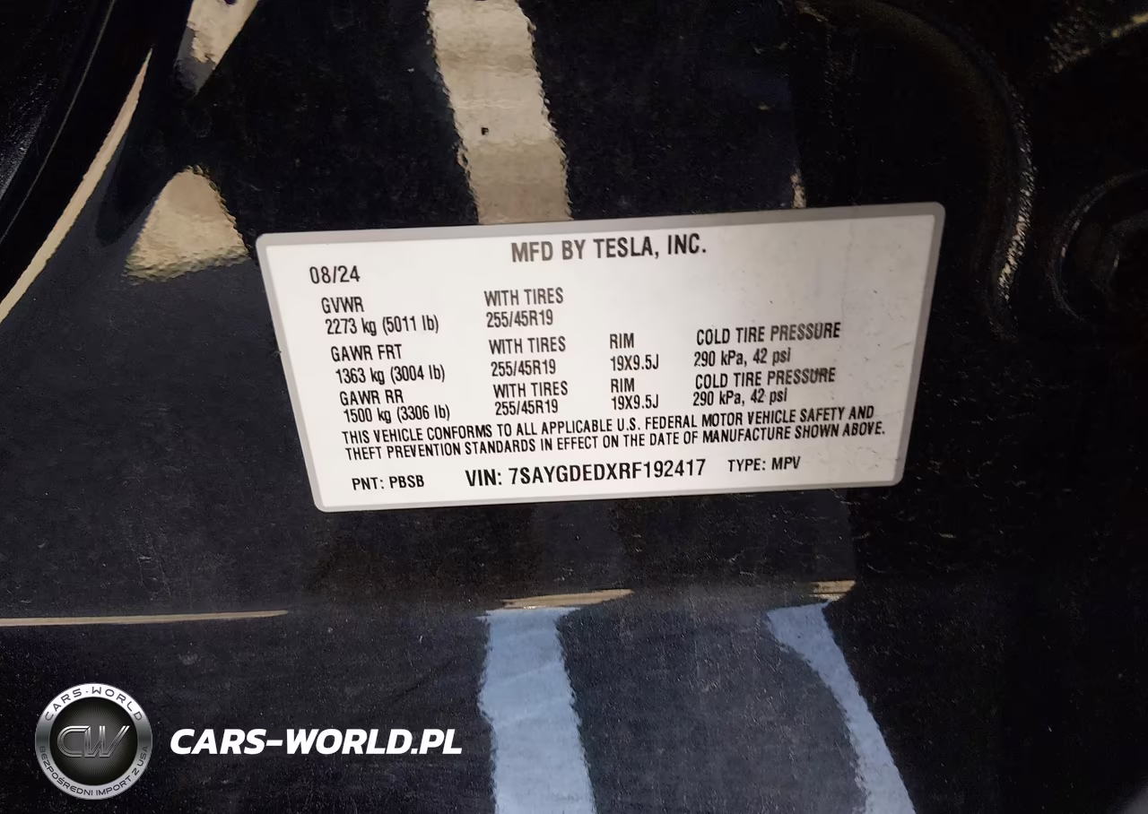 2024 Tesla Model Y Long Range Single Motor Rear-Wheel Drive-Rwd VIN:7SAYGDEDXRF192417 - 9