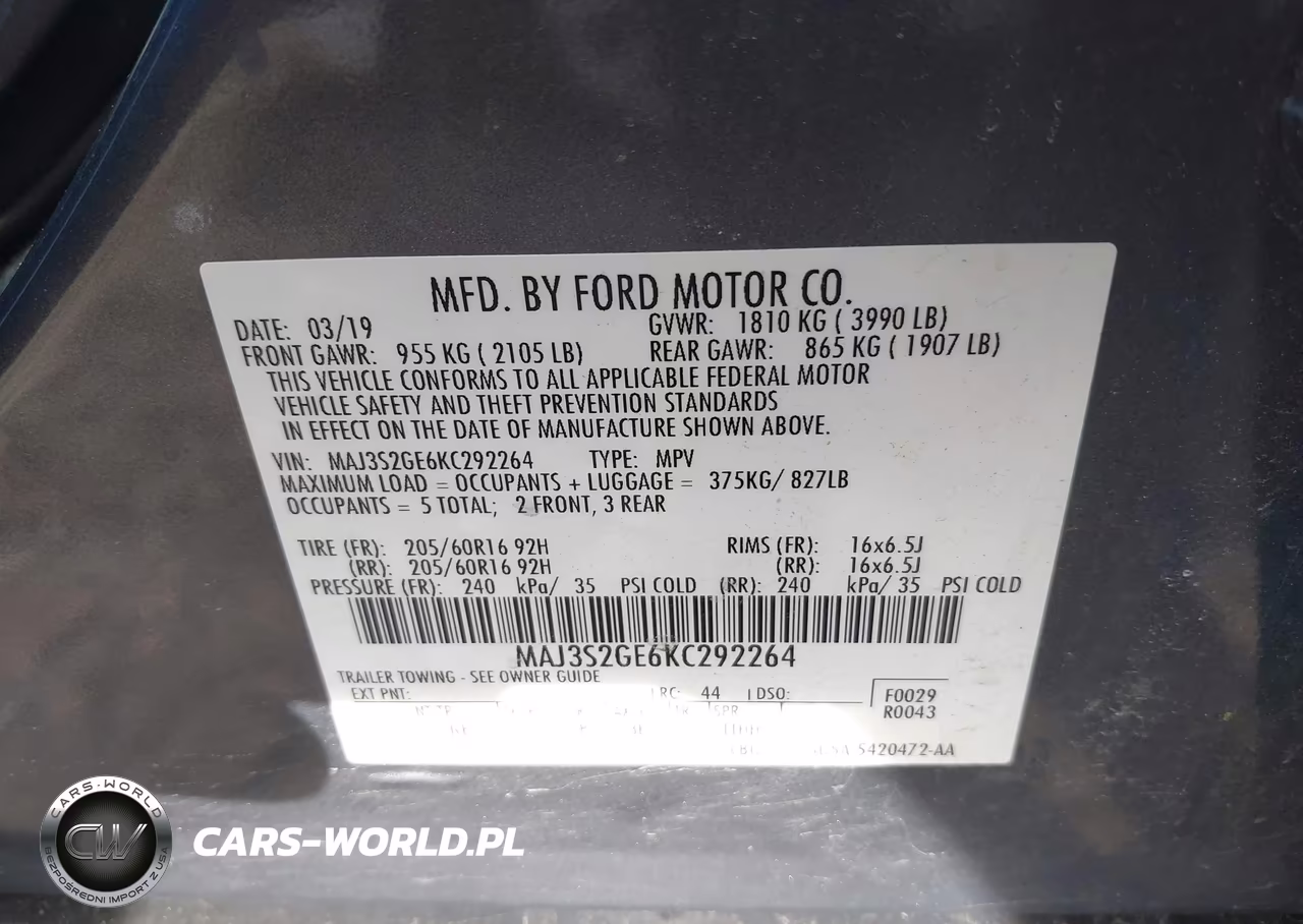 2019 Ford Ecosport Se VIN:MAJ3S2GE6KC292264 - 9