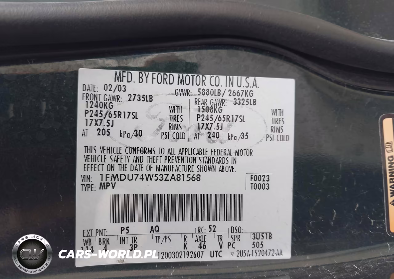 2003 Ford Explorer Eddie Bauer VIN:1FMDU74W53ZA81568 - 9