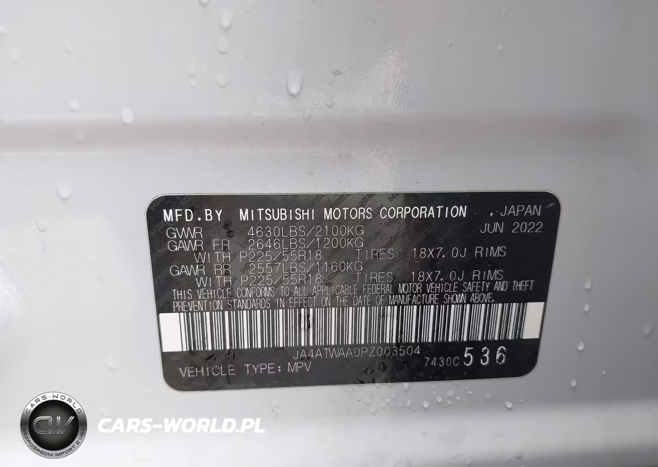 2023 Mitsubishi Eclipse Cross Se S-Awc-Sel S-Awc VIN:JA4ATWAA0PZ003504 - 9