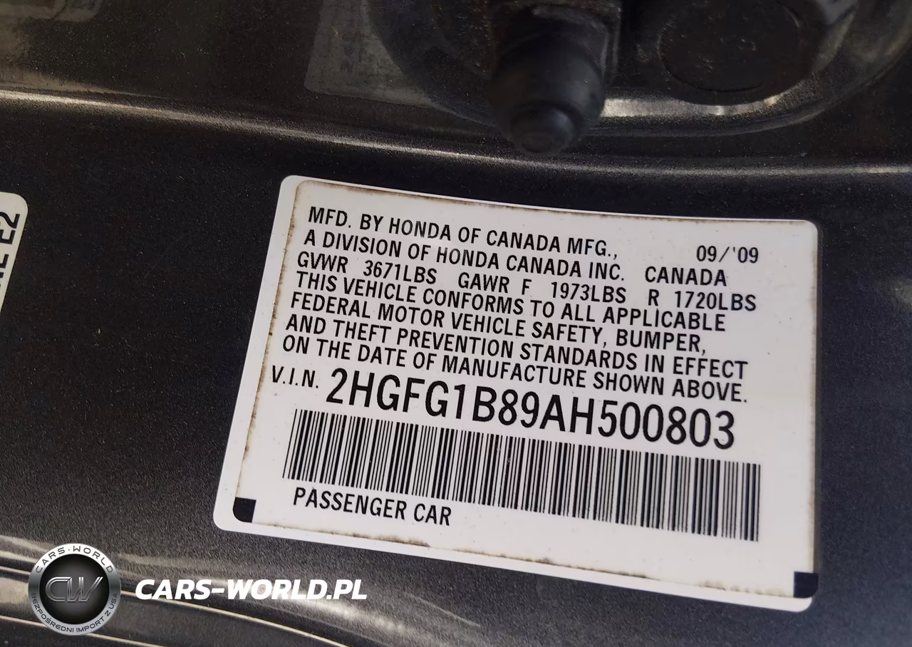 2010 Honda Civic Ex VIN:2HGFG1B89AH500803 - 9