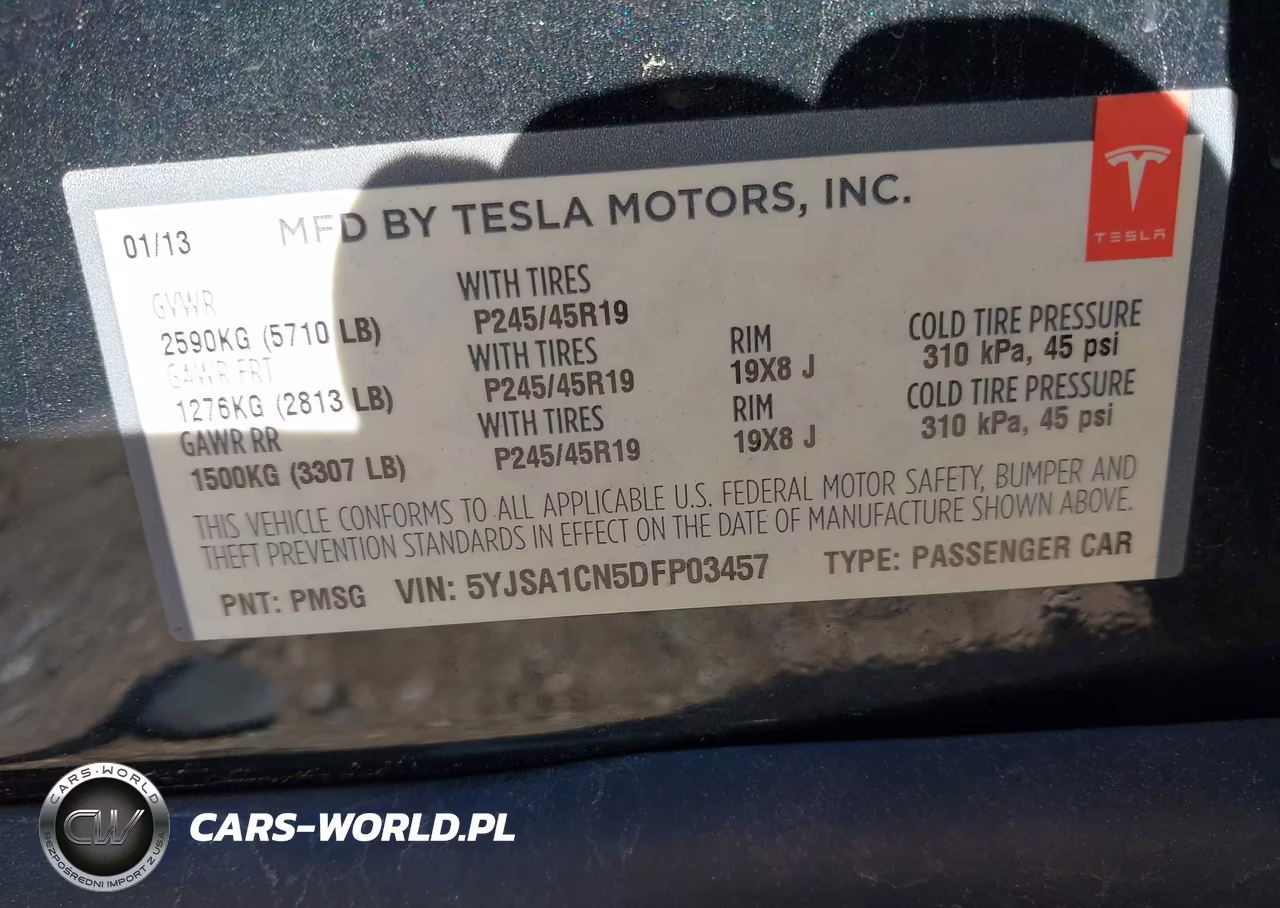 2013 Tesla Model S VIN:5YJSA1CN5DFP03457 - 9