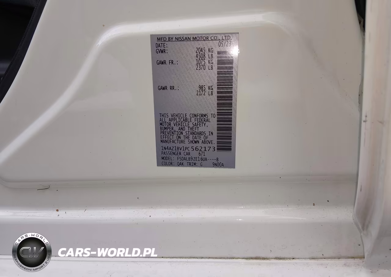 2023 Nissan Leaf S 40 Kwh VIN:1N4AZ1BV1PC562173 - 9