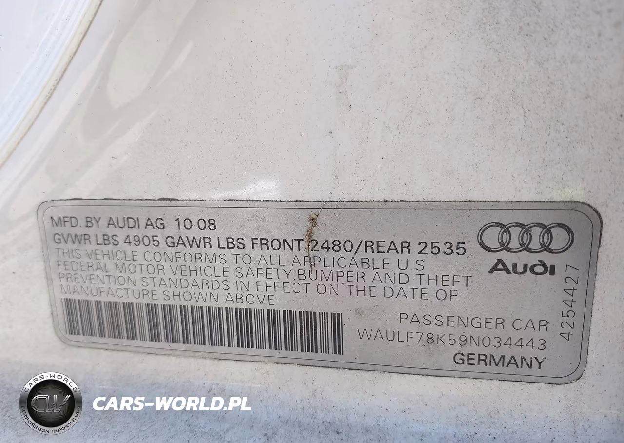 2009 Audi A4 2.0T Premium VIN:WAULF78K59N034443 - 9