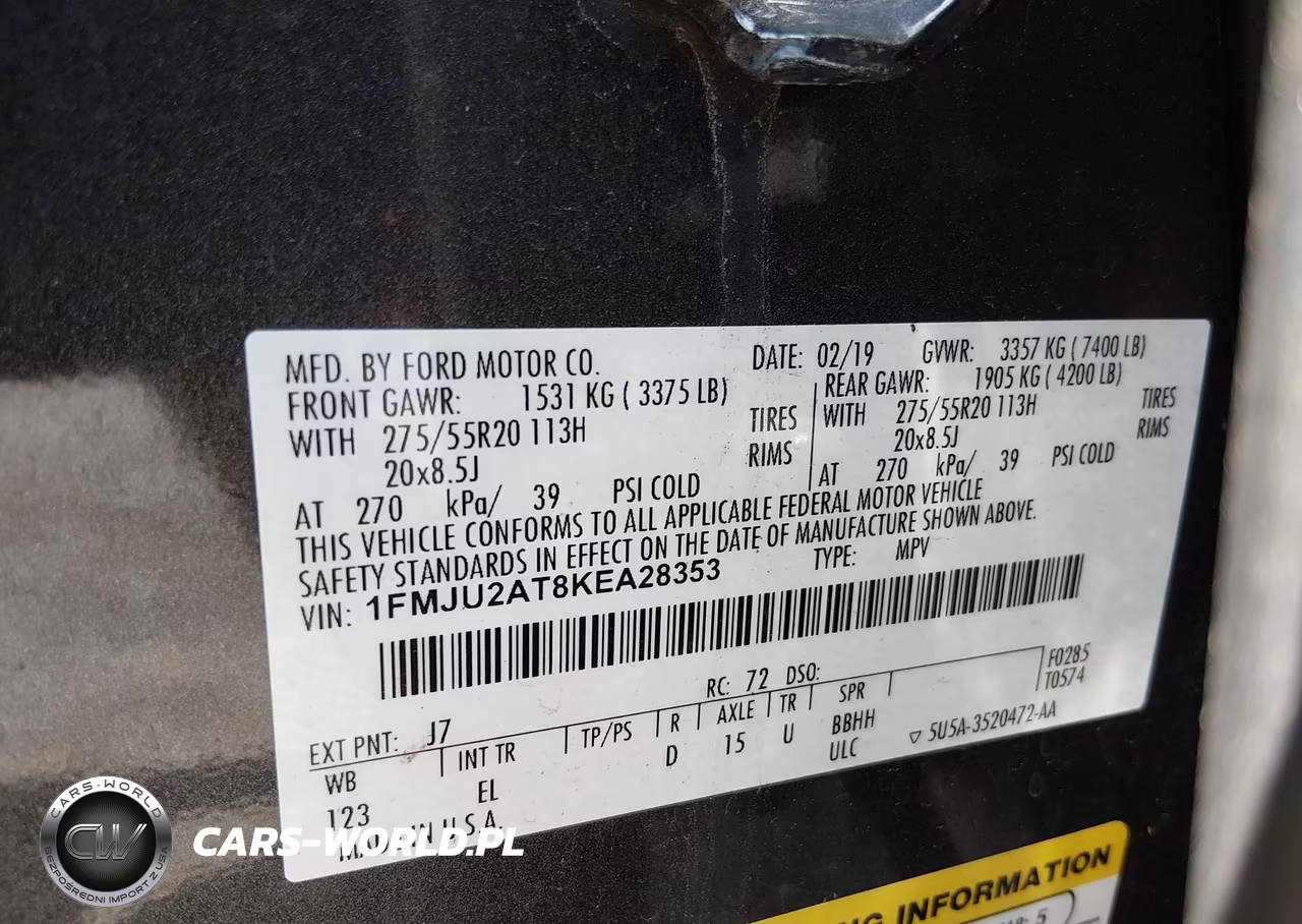 2019 Ford Expedition Limited VIN:1FMJU2AT8KEA28353 - 9