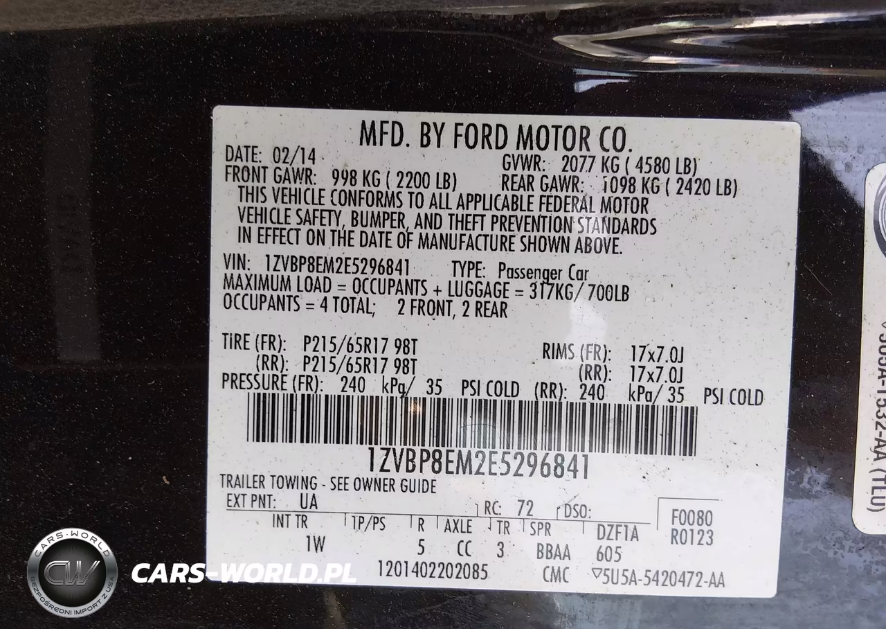 2014 Ford Mustang VIN:1ZVBP8EM2E5296841 - 9
